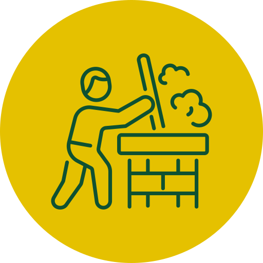Chimney sweep icon