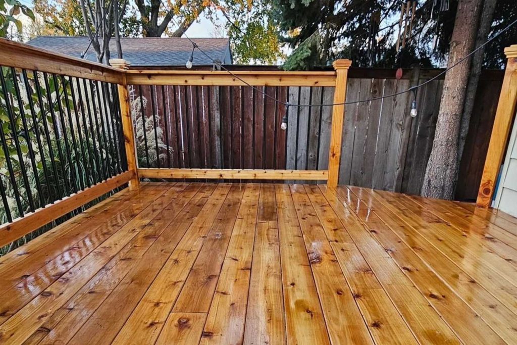 Well-maintained deck appearance