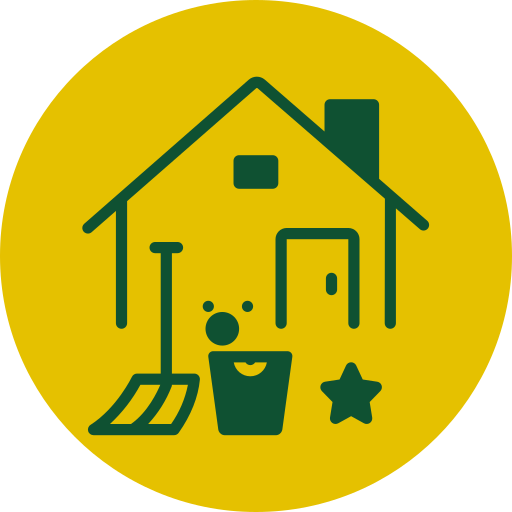 Icon representing residential gutter cleaning
