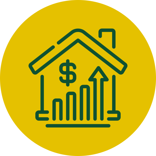 Icon representing enhanced property value icon