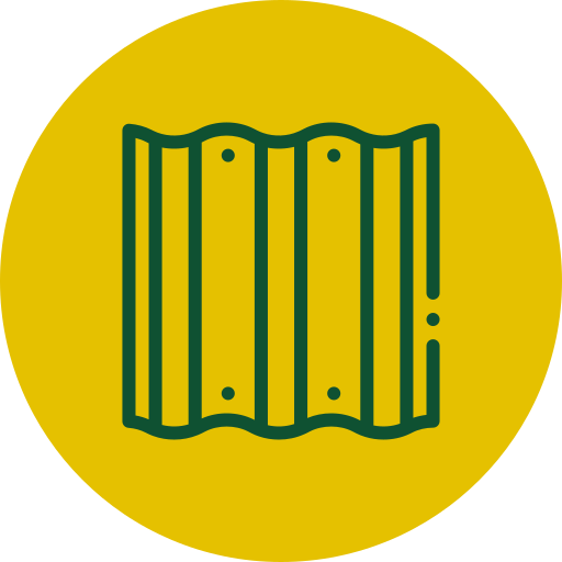 Metal roof material icon