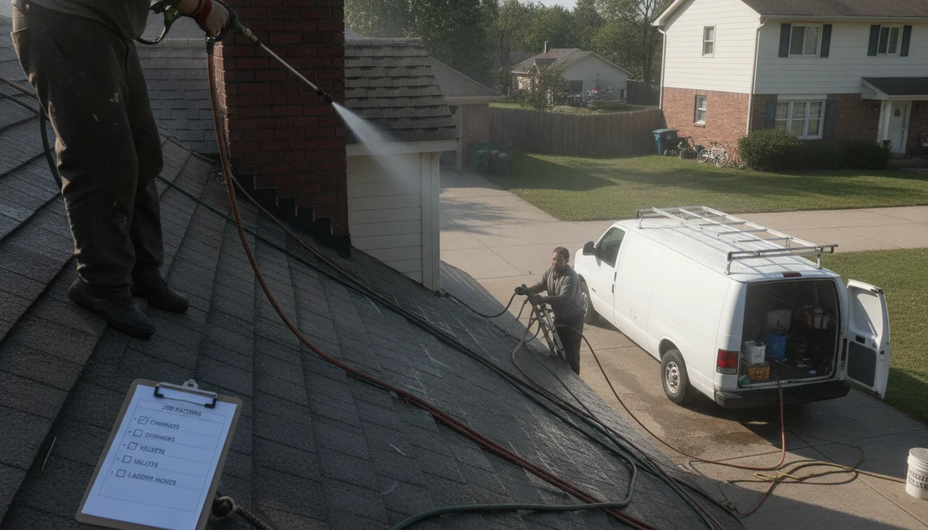 Pressure washing cost factors in Richmond VA, showing elements that impact price for local projects