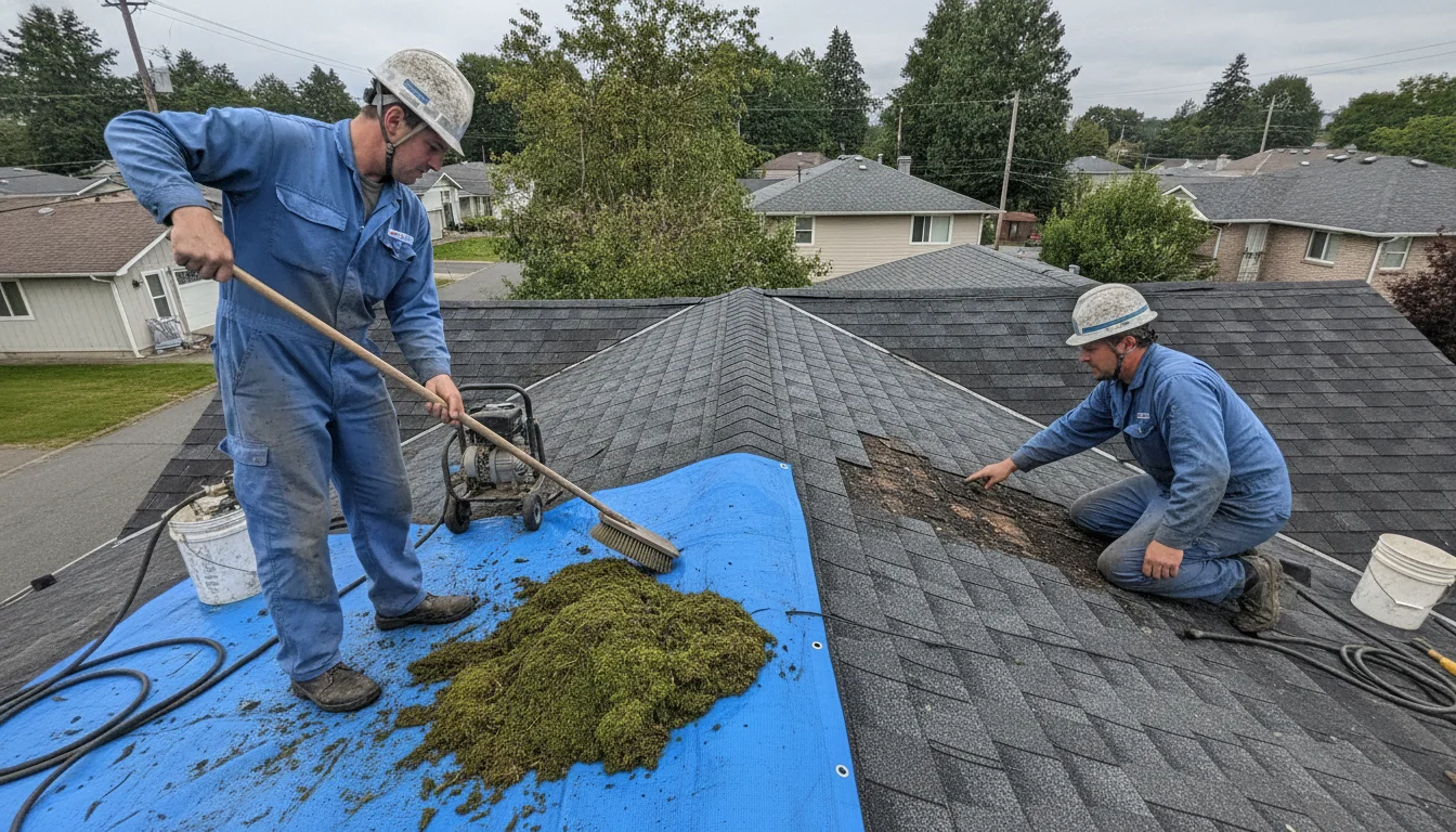 Richmond guide: roof moss removal vs roof replacement - Pressure Washing Richmond VA hero image